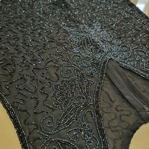 Perfect, Heavy Beadwork Black Top