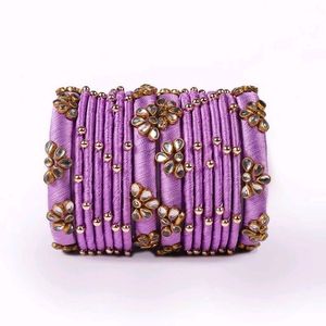 Silk Thread Bangles Set