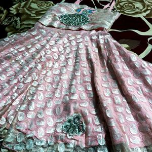 Stylish Beautiful Pink Frock For Girls