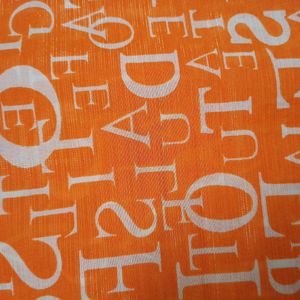 Orange Coloured Alphabet Printed Sc