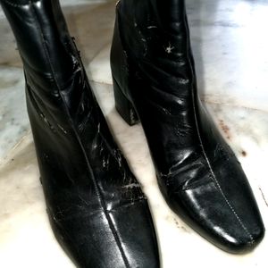 Women Heel Boots Black Used Fairly