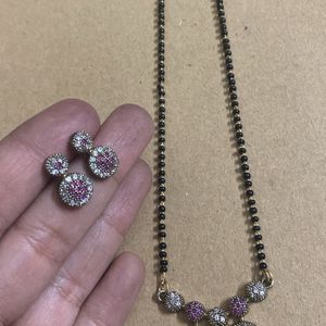 Mangalsutra with earings for daily use