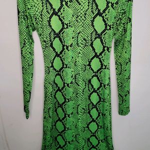 Neon Green Slim Fit Gown