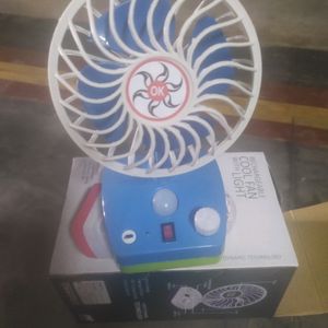 Mini Rechargeable Light And Fan