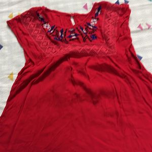 Red Small Kurti