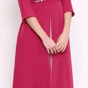 MAGENTA  Middle Slit Flared Kurta..Grab It's