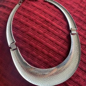 Silver Polished Collar Neckpiece