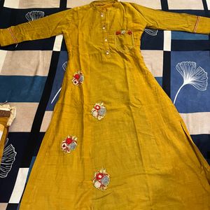 Mustard Kurta For Women