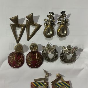 5 Pairs Of Earrings