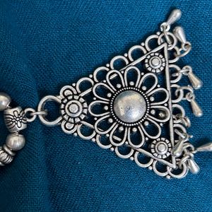 Oxidised German Silver neckpiece