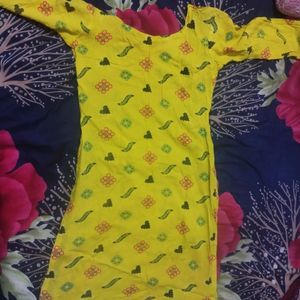 Cotton Yellow Suit Punjaban Salwar