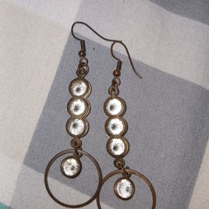 2 Earrings Copper And Silver Color Earring