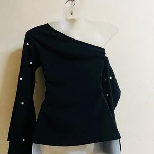 Korean Designer Black Top