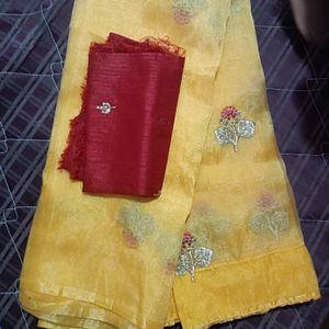 Completely New Saree With Unstitched Blouse Piece