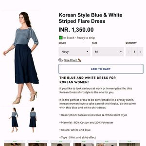 🇰🇷 Korean Stripped Dress