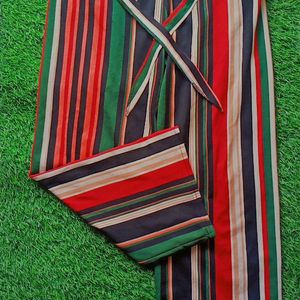 Multicolor Straight Lined Plazo