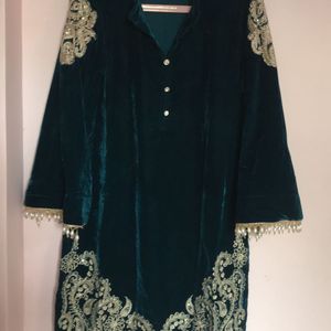 Velvet Pakistani Indo Western Set