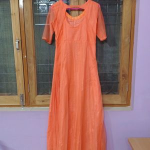 Orange Gown (Floor Length)