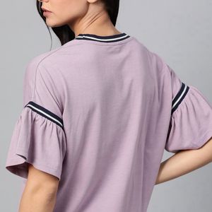 Roadster Lavender Bell Sleeve Top