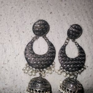 Oxidised Silver Plated Earrings