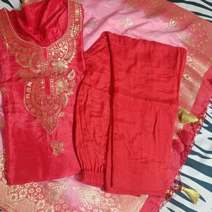 Meena Bazar Pashmina Suit