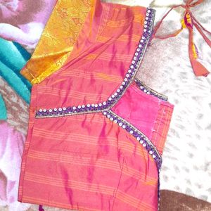 Kanjevaram Pattu Silk Saree With Blouse Stitched