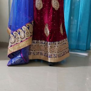 Velvet Lehenga