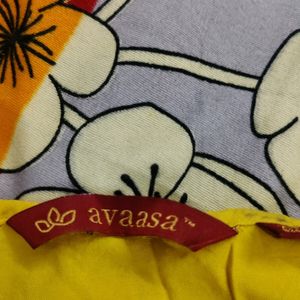 Avaasa Yellow Sequenced Kurti