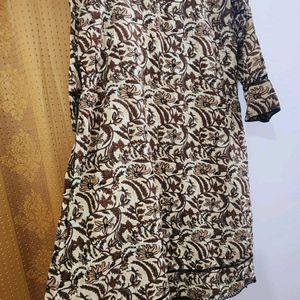 Brown Kurti And Pant Set