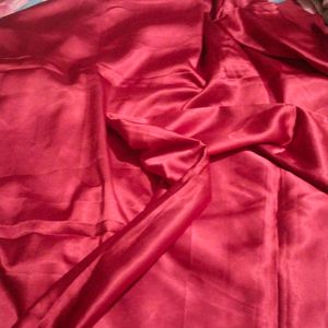 Deep Pink Satin Saree