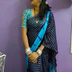 Saree With Stitch Blouse