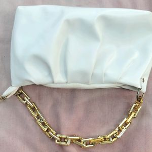 PU Leather Women White Bag