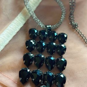 Statement Black Stone Necklace