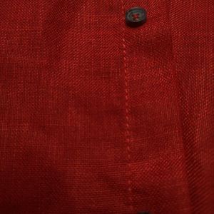 New Premium Cotton Linen Red Shirt