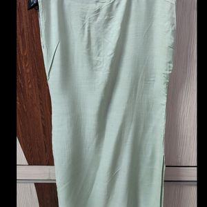 Sea Green Kurti With Peach Shrug