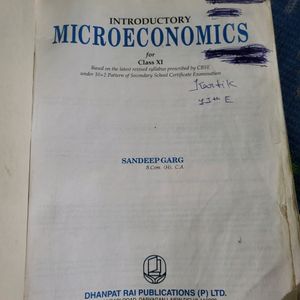 Microeconomics For Class 11