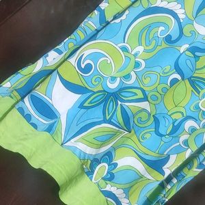 Green & Blue Printed Top For Girl Or Woman 46 Bust