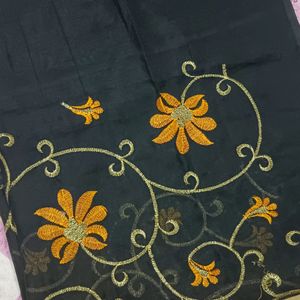 Black Colour Organza Dupatta