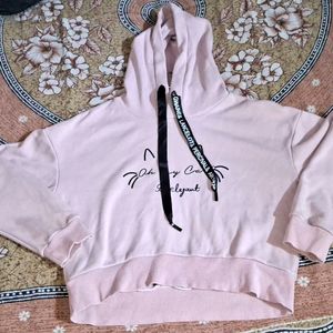 CUTE PEACH CROP HOODIE