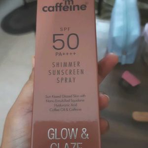 A shimmer sunscreen spray with Spf50 ,PA++++