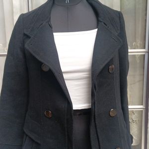 Black Woollen Overcoat