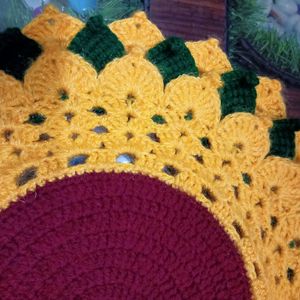 Crochet Sunflower Tabel Mat 🌼