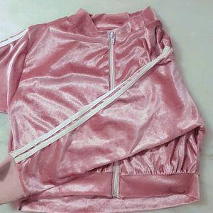 cropped aesthetic jacket pink velvet!!