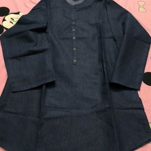 New Without Tag Denim Look Cotton Tunic