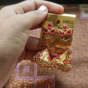 Pretty Pink Jhumka