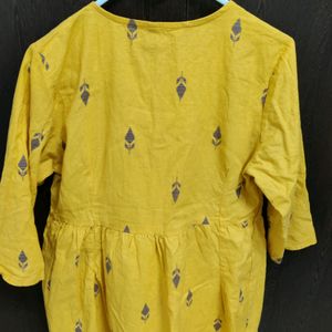 Yellow short Ethnic Top