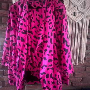 Leopard Print Blazer And Pants Set