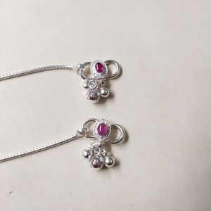 Pure Silver Ball Anklet for baby boys and girls