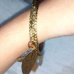 Golden Bangle With Hangings (1 Piece)