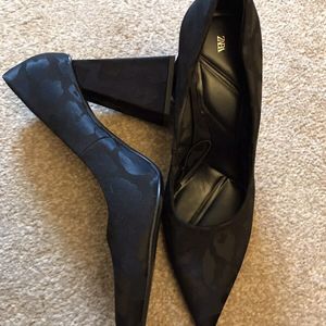 Zara Geometric Heel Shoes